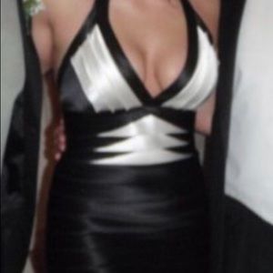Beautiful black and white BCBG dress